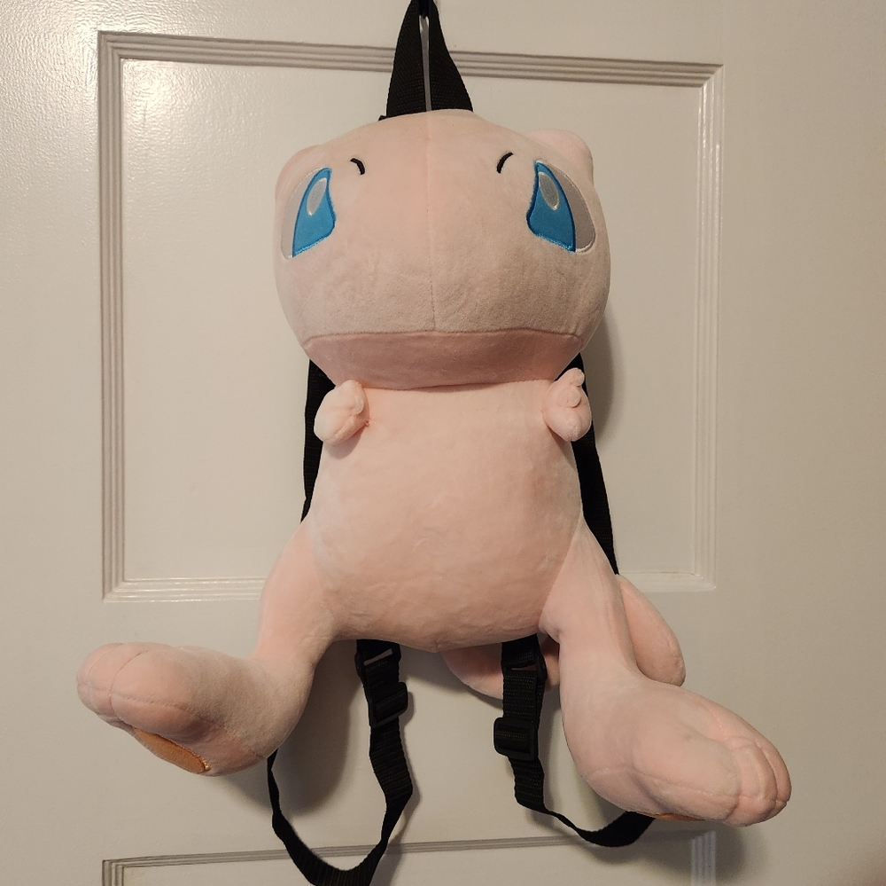 Mew Plush Backpack with Blue Eyes